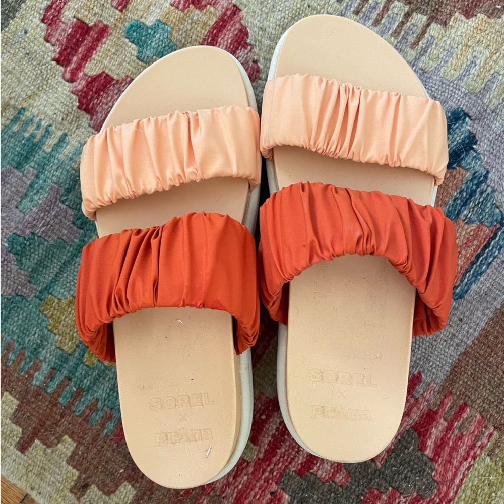 Sorel x Prana slides.